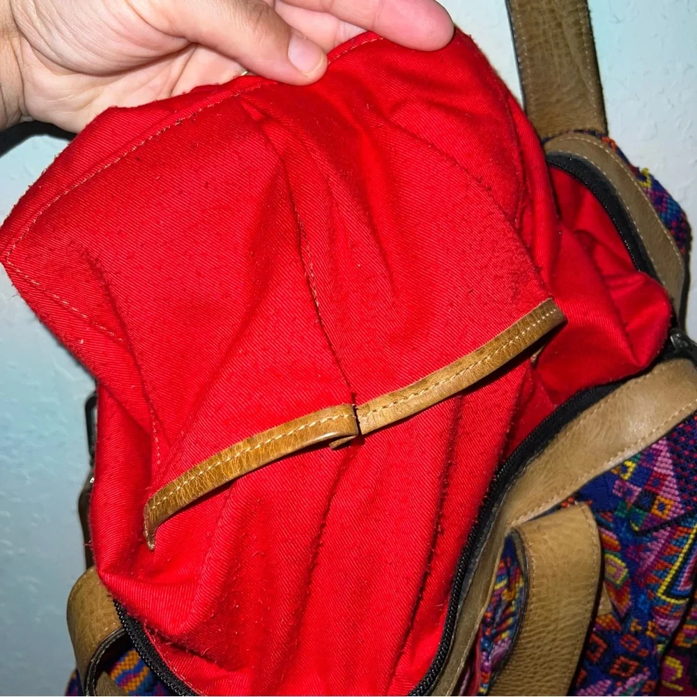 Mermaids and Dragons Hummingbirds Large Convertible Huipil Daybag Backpack - Picture 7 of 16